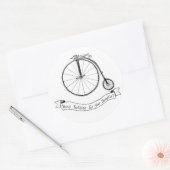Penny Farthing Illustration Runder Aufkleber (Umschlag)