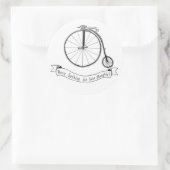 Penny Farthing Illustration Runder Aufkleber (Tasche)