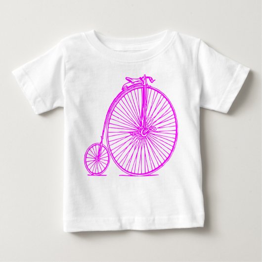 Penny Farthing - Magenta Baby T-shirt (Vorderseite)