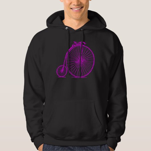 Penny Farthing - Magenta Hoodie (Vorderseite)
