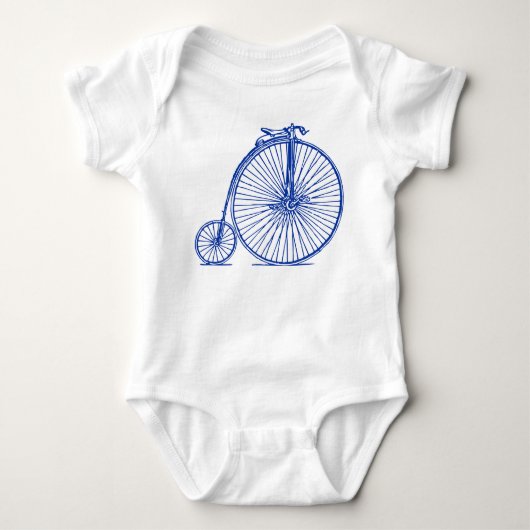 Penny Farthing - Navy Baby Strampler (Vorderseite)