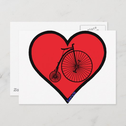 Penny-Farthing Postkarte (Vorne/Hinten)