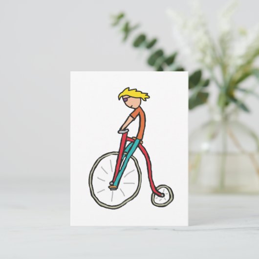 Penny Farthing Postkarte (Stehend Vorderseite)