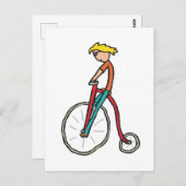 Penny Farthing Postkarte (Vorne/Hinten)