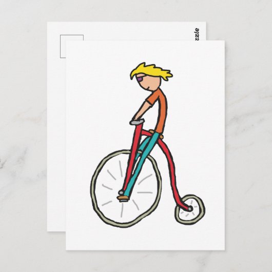 Penny Farthing Postkarte (Vorne/Hinten)