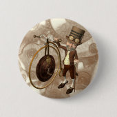 Penny-Farthing Steampunk Button (Vorderseite)
