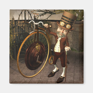 Penny-Farthing Steampunk Magnet