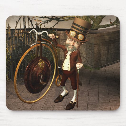 Penny-Farthing Steampunk Mousepad (Vorne)