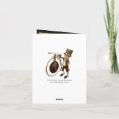 Penny Farthing Steampunk Notecards Karte (Rückseite)