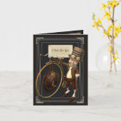 Penny Farthing Steampunk Notecards Karte (Gelbe Blume)