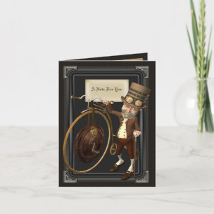Penny Farthing Steampunk Notecards Karte