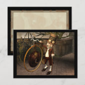 Penny Farthing Steampunk Postkarte (Vorne/Hinten)