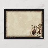 Penny Farthing Steampunk Postkarte (Rückseite)