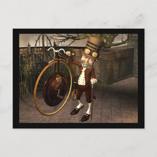 Penny Farthing Steampunk Postkarte (Vorderseite)