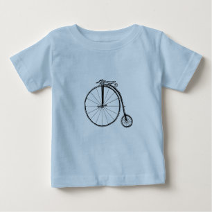 Penny Farthing Vintag Bicycle Illustration Baby T-shirt