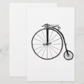Penny Farthing Vintag Bicycle Illustration Briefpapier (Vorne/Hinten)