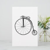 Penny Farthing Vintag Bicycle Illustration Briefpapier (Stehend Vorderseite)
