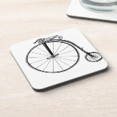 Penny Farthing Vintag Bicycle Illustration Getränkeuntersetzer (Linke Seite)