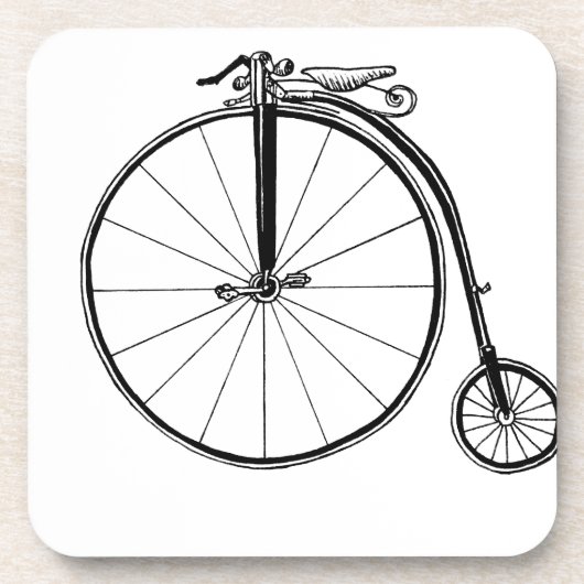 Penny Farthing Vintag Bicycle Illustration Getränkeuntersetzer (Vorderseite)