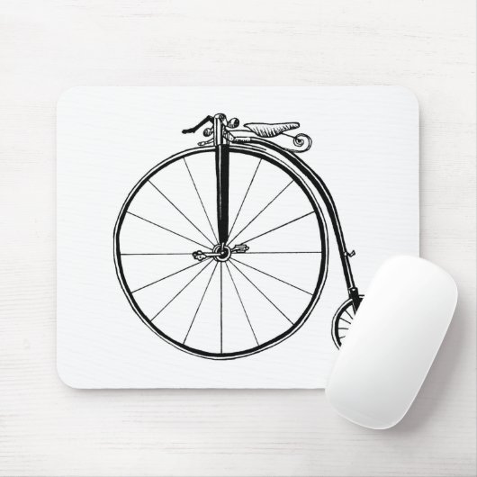 Penny Farthing Vintag Bicycle Illustration Mousepad (Mit Mouse)