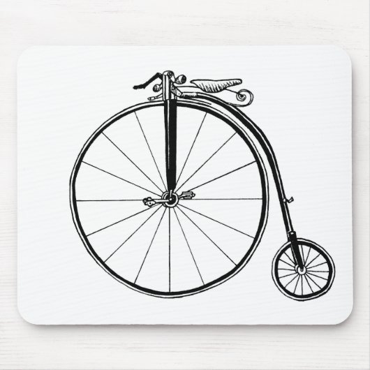 Penny Farthing Vintag Bicycle Illustration Mousepad (Vorne)