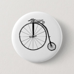 Penny Farthing Vintage Fahrrad Illustration Button