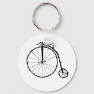 Penny Farthing Vintage Fahrrad Illustration Schlüsselanhänger
