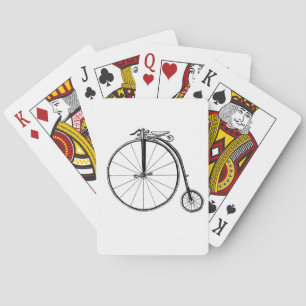 Penny Farthing Vintage Fahrrad Illustration Spielkarten