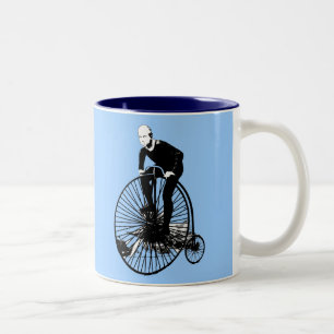 Penny-Farthing-Vintage Fahrrad-Kunst Zweifarbige Tasse
