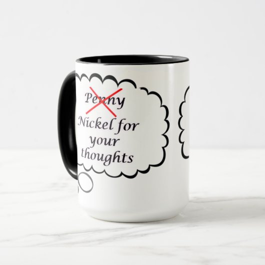 Penny for your thoughts Mug Tasse (Vorderseite Links)