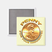 Penny für deine Gedanken! Magnet (Vorderseite/Rückseite)