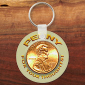 Penny für deine Gedanken! Schlüsselanhänger (Vorderseite)