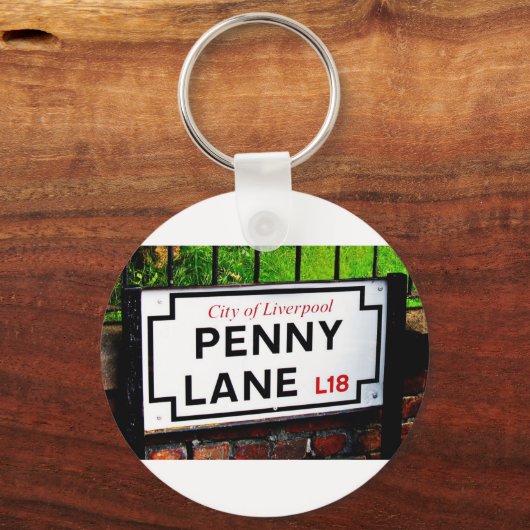 Penny lane Liverpool England-Zeichen Schlüsselanhänger (Vorderseite)