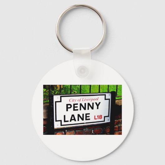 Penny lane Liverpool England-Zeichen Schlüsselanhänger (Vorderseite)
