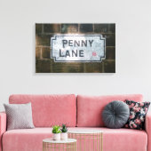 Penny Lane Street Sign Leinwanddruck (Insitu (Wohnzimmer))
