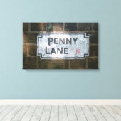 Penny Lane Street Sign Leinwanddruck (Insitu (Holzboden))