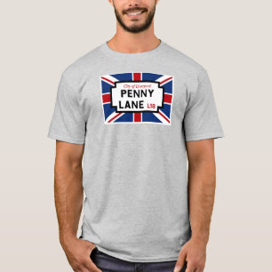 Penny Lane Street Sign mit Union Jack T-Shirt