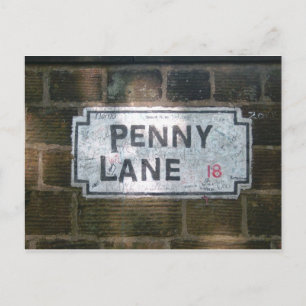 Penny Lane Street Sign Postkarte