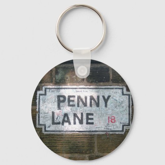 Penny Lane Street Sign Schlüsselanhänger (Vorderseite)