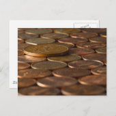 Penny Pennies Coins Money Postkarte (Vorne/Hinten)