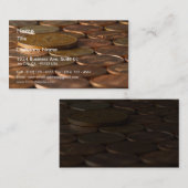 Penny-Pennys-Münzen-Geld Visitenkarte (Vorne/Hinten)