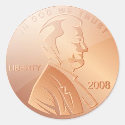 Penny Runder Aufkleber (Vorderseite)