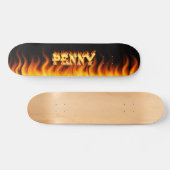 Penny-Skateboardfeuer und Flammenentwurf Skateboard (Horizontal)