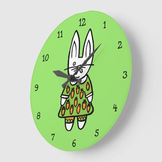 Penny the Rabbit Große Wanduhr (Winkel)