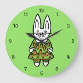 Penny the Rabbit Große Wanduhr (Vorderseite)