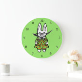 Penny the Rabbit Große Wanduhr (Zuhause)