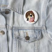 Penny und Snickerdoodle - Brown-Haar Button (Beispiel)