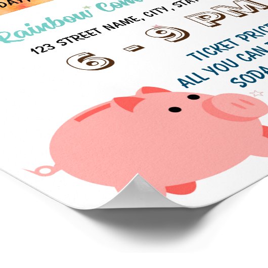 Penny War Flyer Editable Template Poster (Ecke)