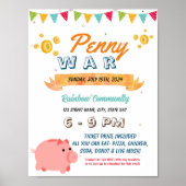 Penny War Flyer Editable Template Poster (Vorne)