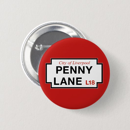 Penny-Weg, Straßenschild, Liverpool, Button (Vorne & Hinten)